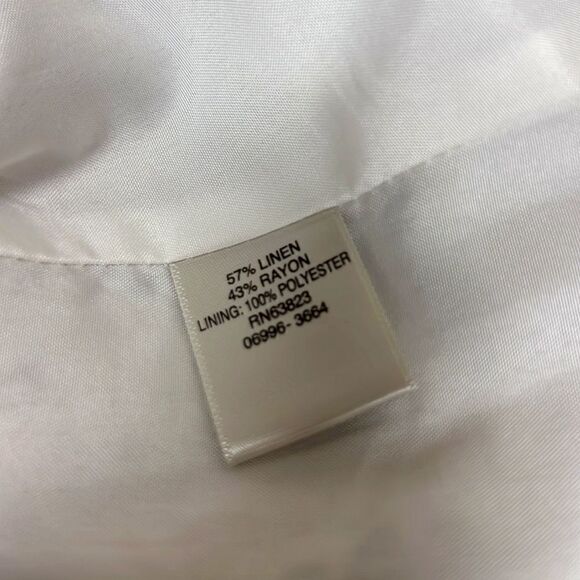 Christopher & banks linen blend floral print skirt Sz 4 - Picture 6 of 6